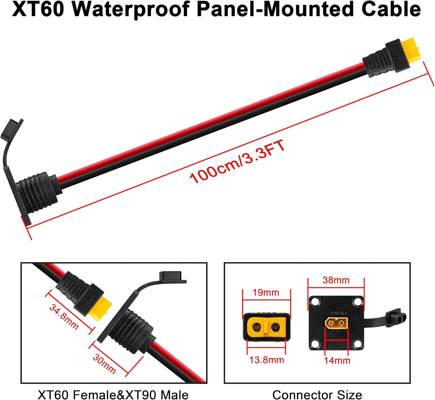 JMUYTOP 3FT 12AWG XT60 Panel M - Fpv Drone Charger incelemesi ve fiyatı